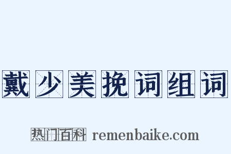 戴少美挽词组词是什么意思的图片